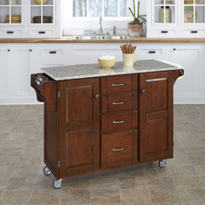 granite kitchen islands & carts you'll love | wayfair granite kitchen islands & carts you'll love | wayfair