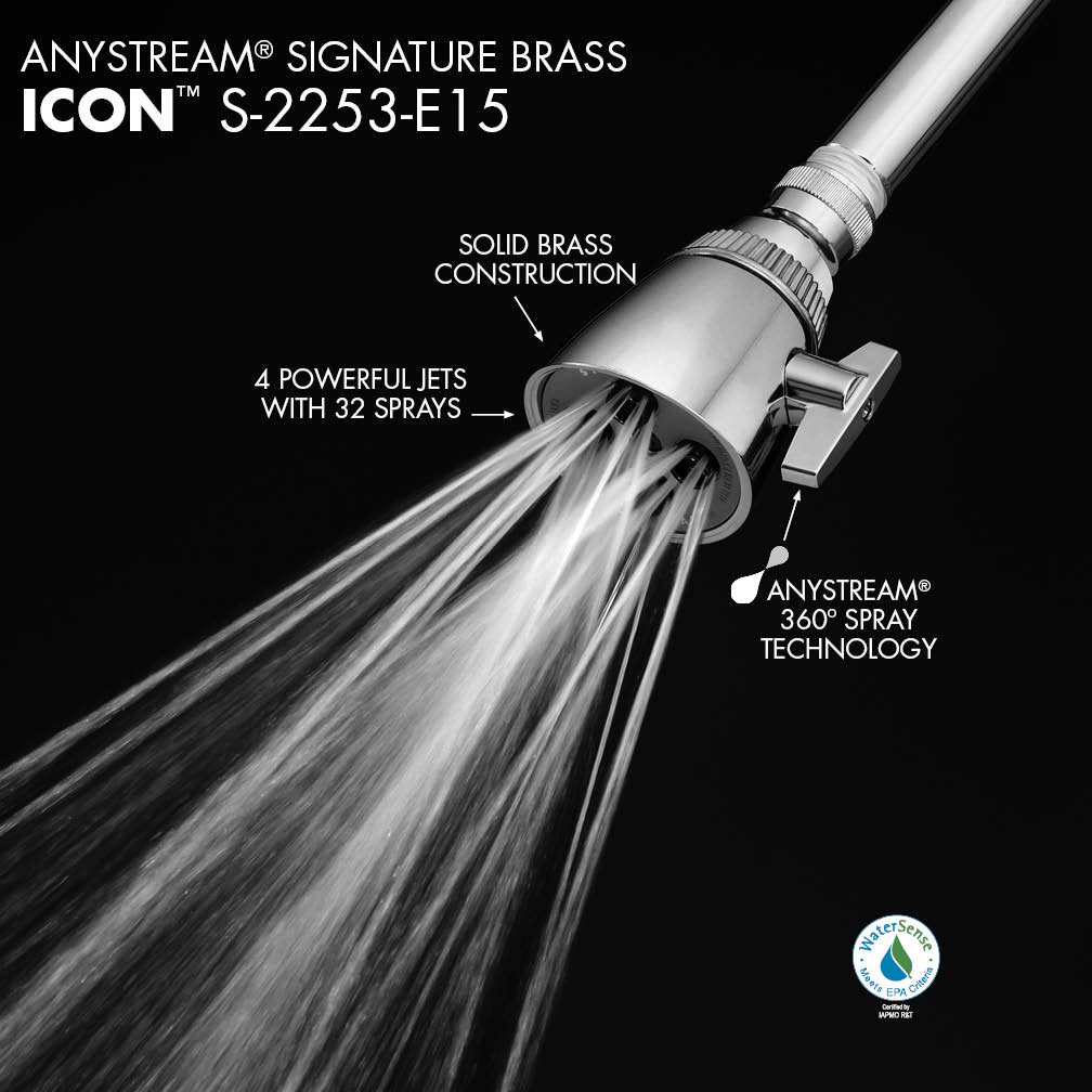 Speakman Anystream Ecofriendly 4 Jet Showerhead with Pressure