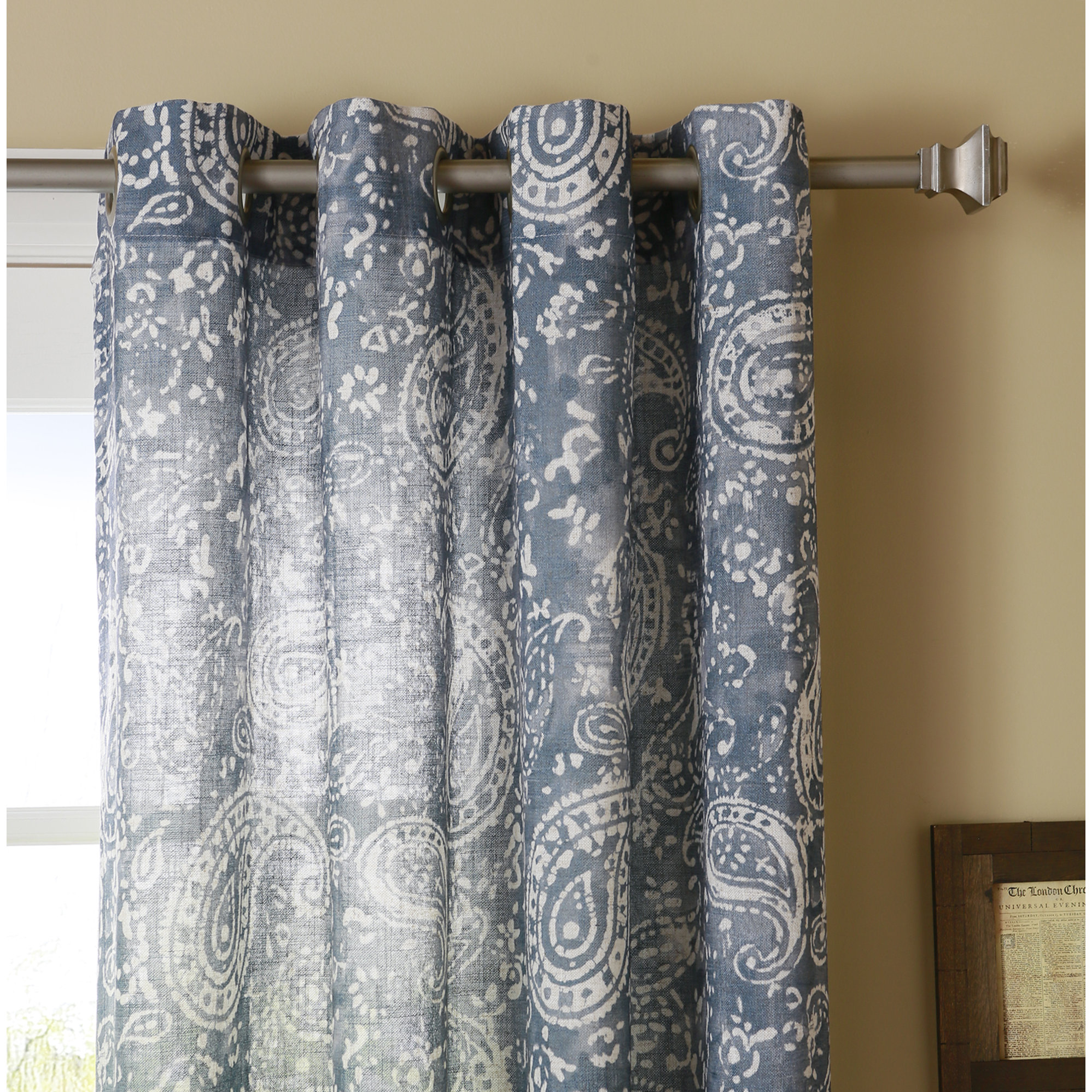 Paisley Sheer Grommet Curtain Panels & Reviews Birch Lane