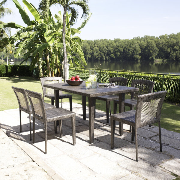 Breakwater Bay Rockland 7 Piece Outdoor Dining Set & Reviews Wayfair