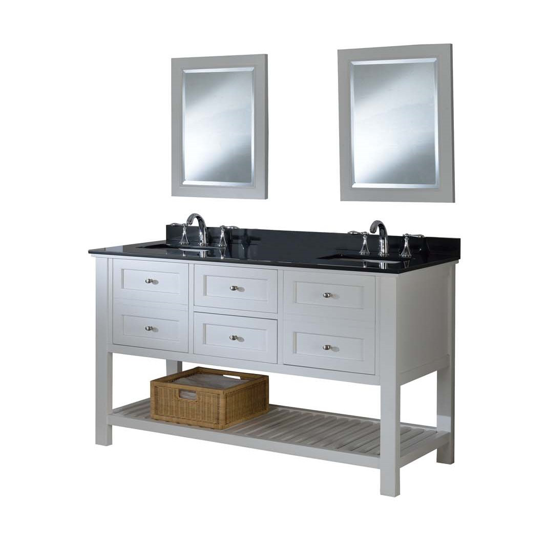 Direct Vanity Sink Mission Spa 60" Double Bathroom Vanity Set & Reviews