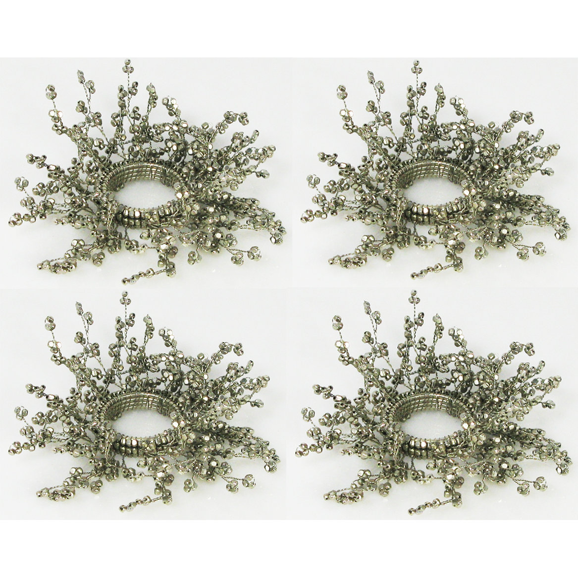 Golden Hill Studio Beaded Silver Taper Candle Ring Wayfair