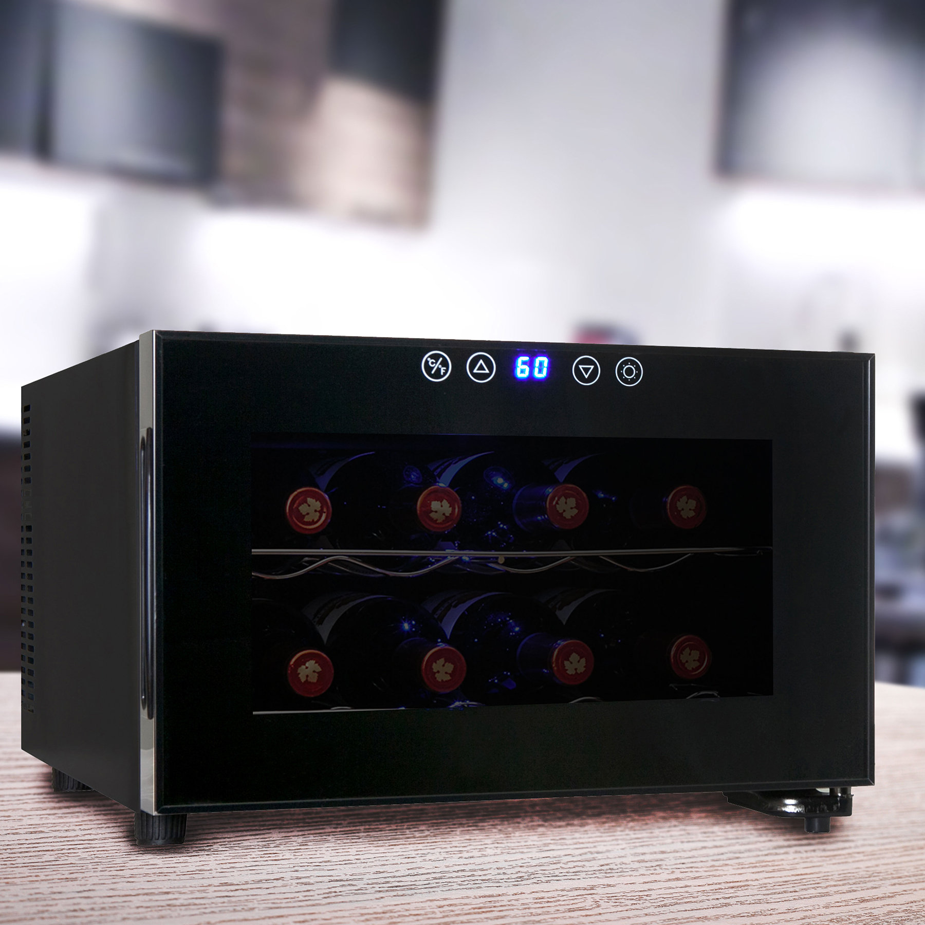 AKDY 8 Bottle Single Zone Freestanding Wine Cooler & Reviews Wayfair
