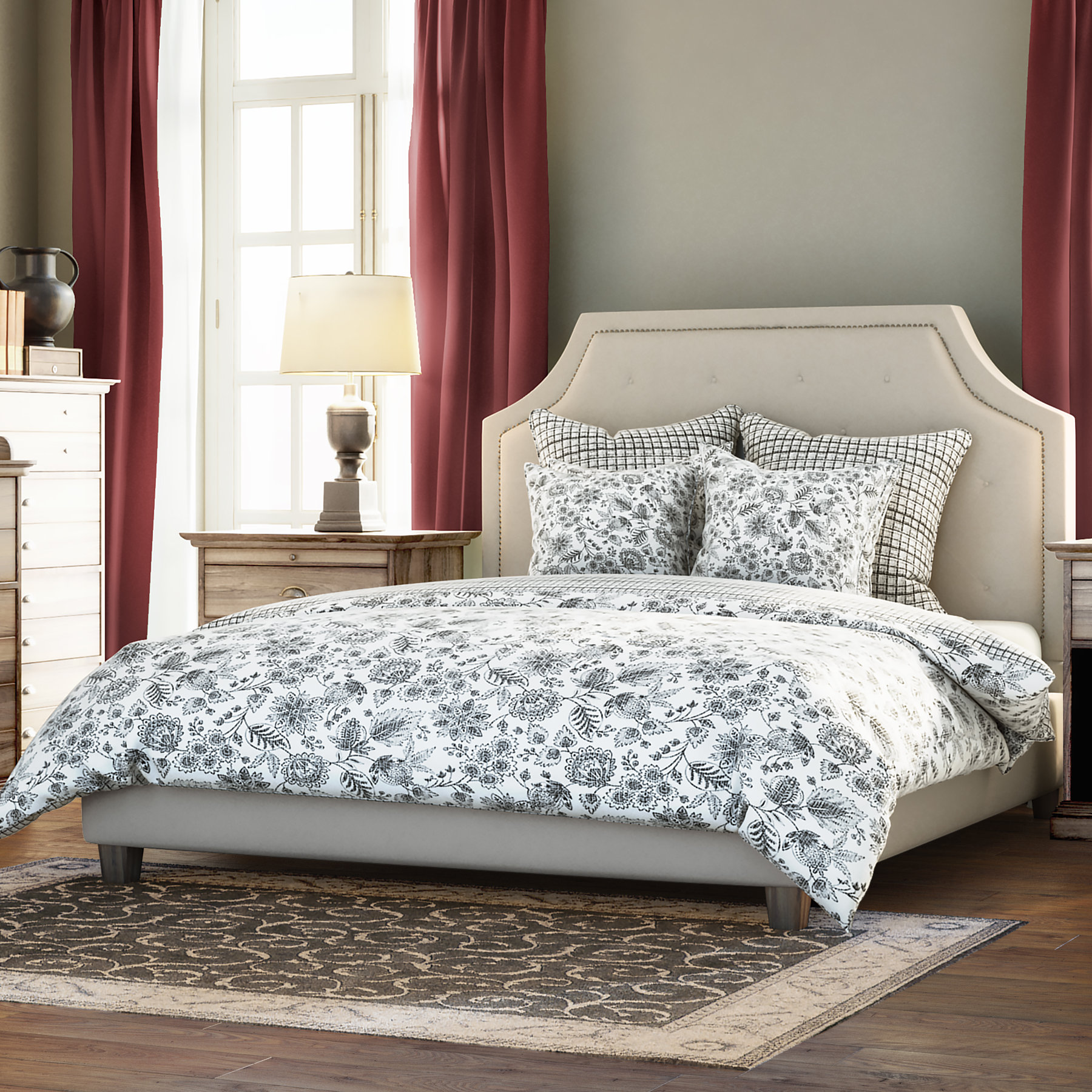 Haysville Upholstered Platform Bed & Reviews AllModern