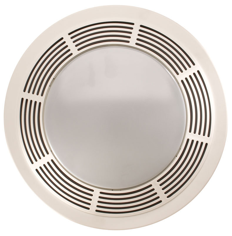 Broan Round 100 CFM Exhaust Bathroom Fan with Light and Night Light