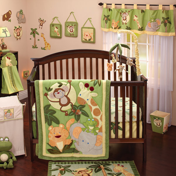 NoJo Jungle Babies 8 Piece Crib Bedding Set & Reviews Wayfair