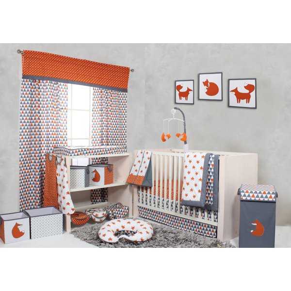 Bacati Playful Fox Bumperfree 10 Piece Crib Bedding Set & Reviews Wayfair