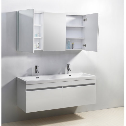 Virtu Rever Lofts 55" Double Bathroom Vanity Set & Reviews AllModern