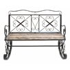 Oriental Furniture Rustic Metal Garden Bench & Reviews | Wayfair