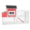 Pawhut Large Backyard Hen House Chicken Coop with Long Run 