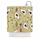 Manual Woodworkers & Weavers Aqua Bloom Dots Shower Curtain | Wayfair