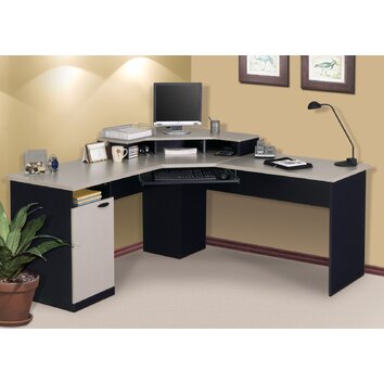 desk computer shape shaped hampton corner desks bestar wayfair workstation sauder gray executive wolters harbor secure oakside