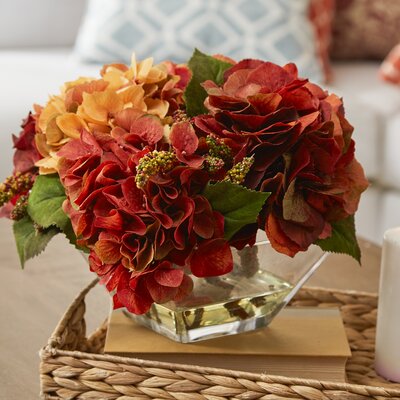 Nearly Natural Autumn Hydrangea Berry Vase & Reviews | Wayfair