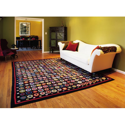 Black Area Rugs homespice decor penny coin black area rug & reviews | wayfair Black Area Rugs homespice decor penny coin black area rug & reviews | wayfair