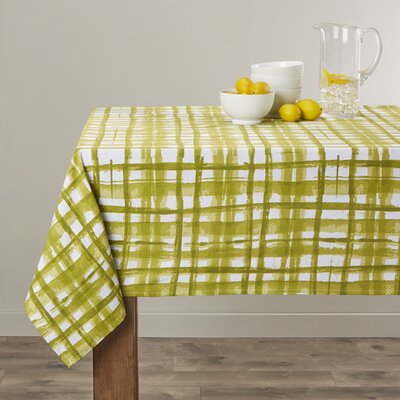 Saro Striped Basket Weave Tablecloth | Wayfair