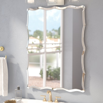 Frameless Wall Mirror wade logan redcliffe frameless wall mirror & reviews | wayfair Frameless Wall Mirror wade logan redcliffe frameless wall mirror & reviews | wayfair
