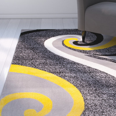 Zipcode Design Rick Gray Yellow Indoor Area Rug Reviews Wayfair