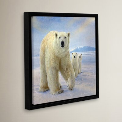 Red Barrel Studio Polar Bears Framed Photographic Print on Wrapped ...