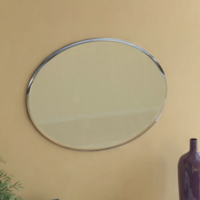 Oval Wall Mirrors red barrel studio frameless oval wall mirror & reviews | wayfair Oval Wall Mirrors red barrel studio frameless oval wall mirror & reviews | wayfair