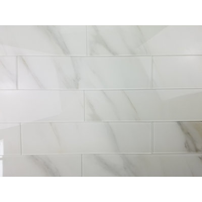 Abolos Nature 4 X 16 Gl Subway Tile In Calacatta White Gray Abolos Nature 4 X 16 Gl Subway Tile In Calacatta White Gray Veins Reviews Wayfair