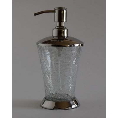 Fashion Home Classic Hand Crafted Crackle Glass Soap Dispenser ... Fashion Home Classic Hand Crafted Crackle Glass Soap Dispenser ...