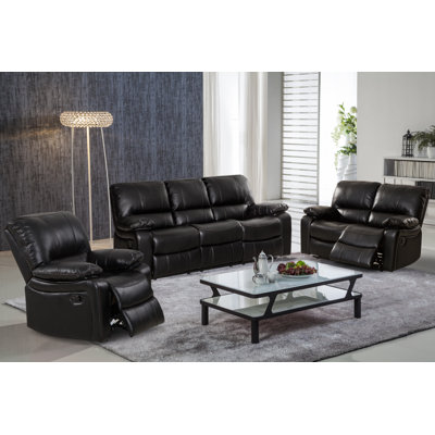 living in style layla 3 piece leather gel reclining living room living in style layla 3 piece leather gel reclining living room