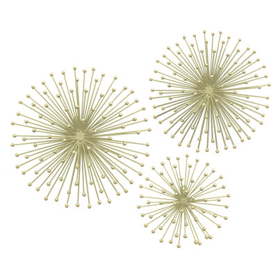 Starburst Wall Decor three hands co. 3 piece metal starburst wall décor set & reviews Starburst Wall Decor three hands co. 3 piece metal starburst wall décor set & reviews