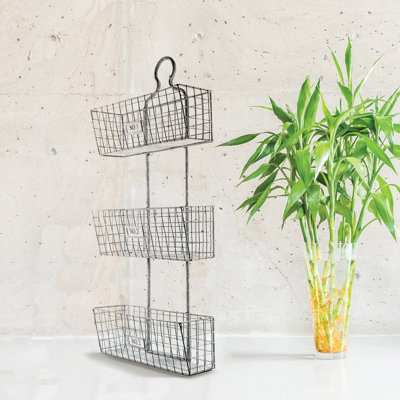 Wall Hanging Wire Baskets cyrg three tier wall hanging metal/wire baskets & reviews | wayfair Wall Hanging Wire Baskets cyrg three tier wall hanging metal/wire baskets & reviews | wayfair