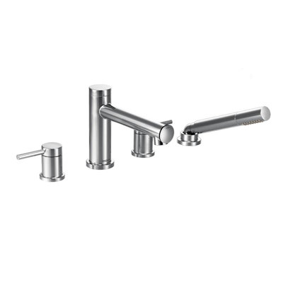 Moen Align Two Handle Deck Mount Diverter Roman Tub Faucet Trim ... Moen Align Two Handle Deck Mount Diverter Roman Tub Faucet Trim ...
