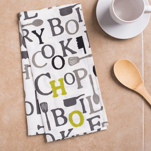 Linen Tablecloth Chef Print Kitchen Towel & Reviews Wayfair