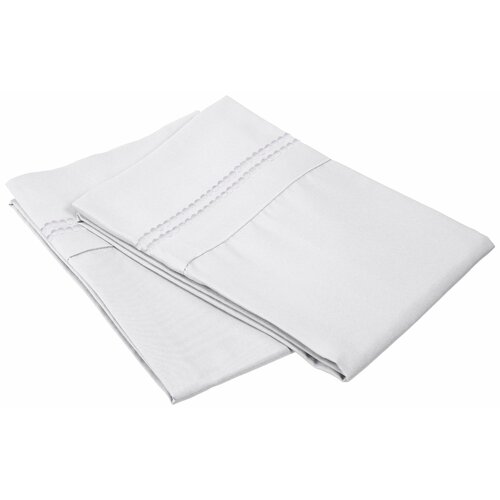 Simple Luxury Heritage 3000 Series Solid-2 Line Embroidery Pillowcase ...