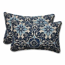  Woodblock Indoor/Outdoor Throw Pillow (Set of 2)  Pillow Perfect 