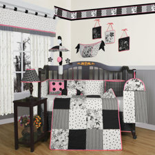  Boutique Flower and Dot 13 Piece Crib Bedding Set  Geenny 