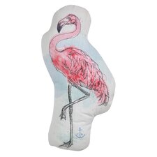  Come With Me Cotton Canvas Flamingo Pillow  Creative Co-Op 