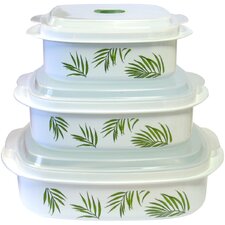  Bamboo Leaf 6-Piece Microwave Cookware and Storage Set  Corelle 
