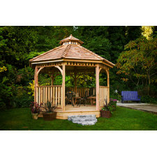  Bayside 12 Ft. W x 12 Ft. D Wood Permanent Gazebo  Outdoor Living Today 
