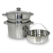  4 Piece 8 Qt. Stainless Steel Multi-Cooker Set  Cook Pro 