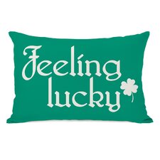  Feeling Lucky Shamrock Lumbar Pillow  One Bella Casa 