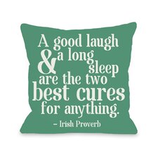  Good Laugh and Long Sleep Throw Pillow  One Bella Casa 