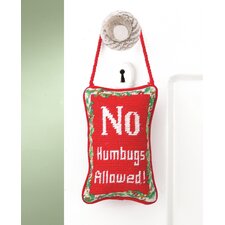  No Humbugs Needlepoint Door Throw Pillow  Peking Handicraft 