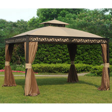  Webberly 10 Ft. W x 12 Ft. D Metal Permanent Gazebo  Sunjoy 