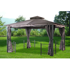  Biminy 10 Ft. W x 12 Ft. D Metal Portable Gazebo  Sunjoy 
