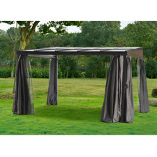  Lendor 10 Ft. W x 12 Ft. D Metal Permanent Gazebo  Sunjoy 