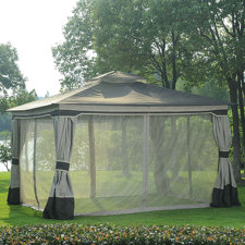  Graypointe 12 Ft. W x 10 Ft. D Metal Portable Gazebo  Sunjoy 