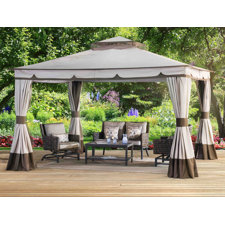  10 Ft. W x 12 Ft. D Metal Permanent Gazebo  Sunjoy 