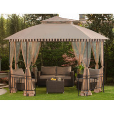  Meijer 10 Ft. W x 12 Ft. D Metal Permanent Gazebo  Sunjoy 
