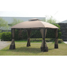  Pine Knob Canopy 10 Ft. W x 12 Ft. D Metal Portable Gazebo  Sunjoy 