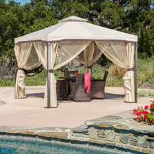  Bergamo 10 Ft. W x 10 Ft. D Metal Portable Gazebo  Home Loft Concepts 