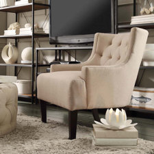  Barwood Tufted Accent Arm Chair  Three Posts 