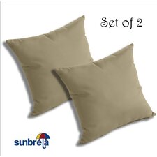  Outdoor Sunbrella Throw Pillow (Set of 2)  Comfort Clas 